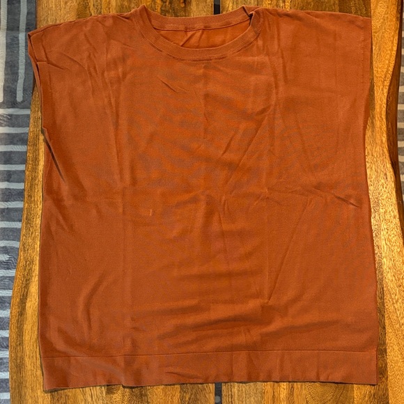 Women's Terracotta Cap-Sleeve Sweater Tee - Picture 1 of 12